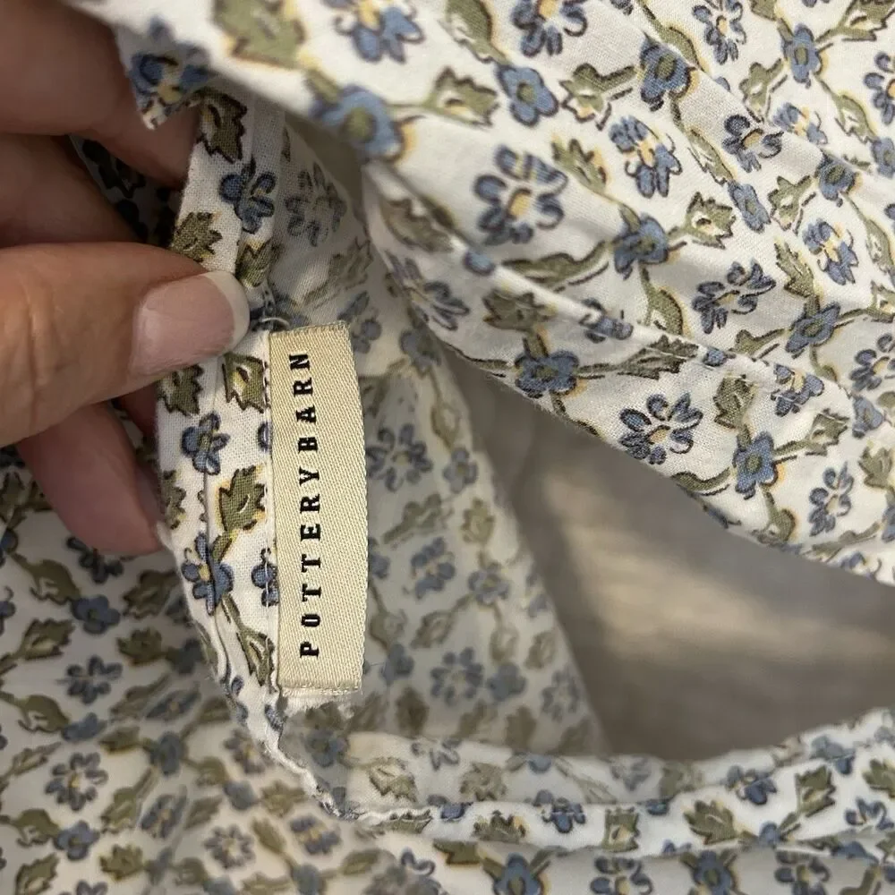 Pottery Barn Patchwork Quilted Standard Pillow Cover Sham 20x26 Boho Peasant